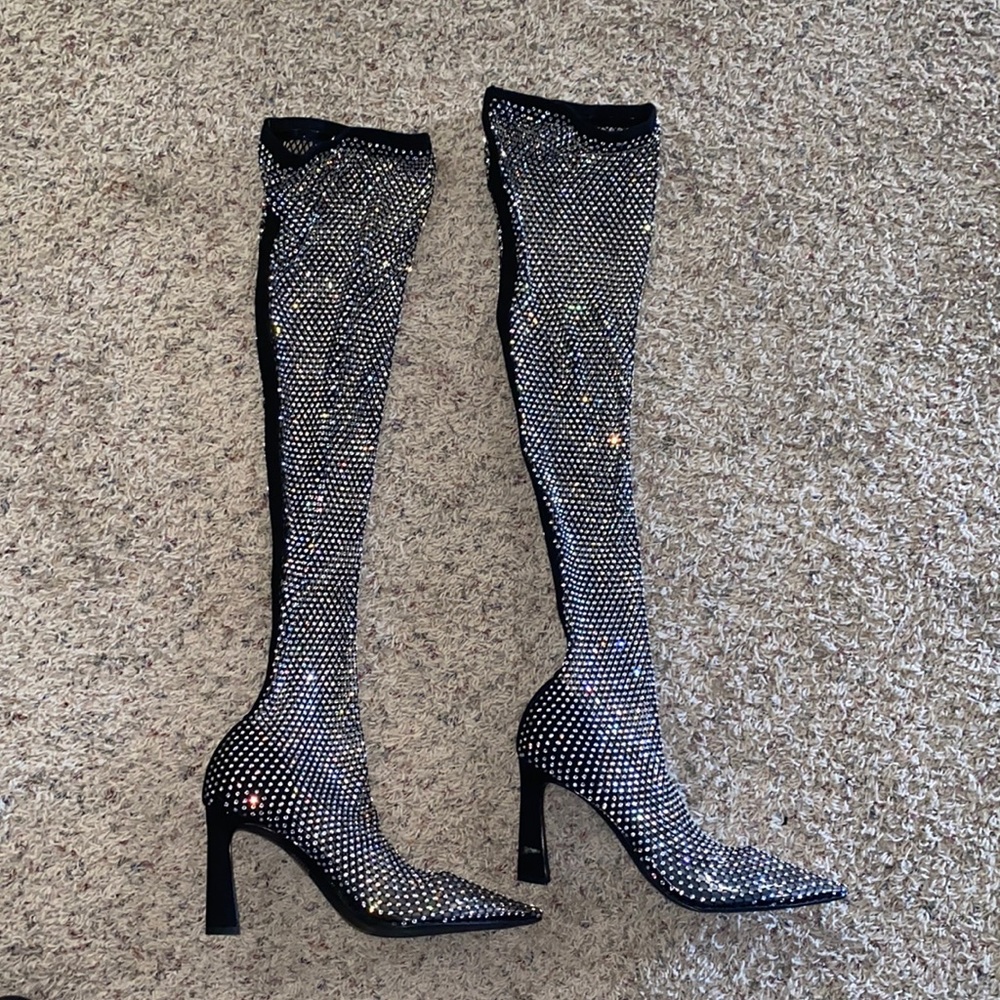 Steve Madden Sapphire Rhinestone Boots